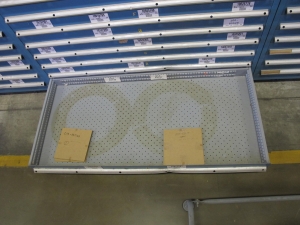 LISTA HEAVY DUTY 9-DRAWER PARTS CABINET W/ CONTENTS (W-50) LOADING & HANDLING FEE $25-